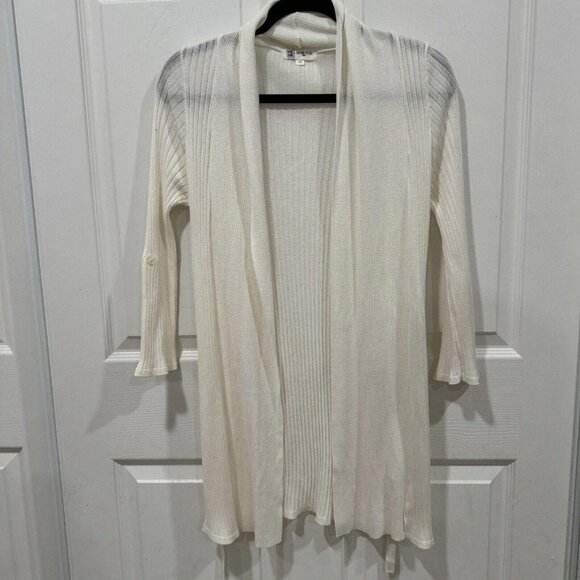 MICHEL KLEIN Cardigan Beige 38(Approx.‎ M) Belt - Picture 2 of 9